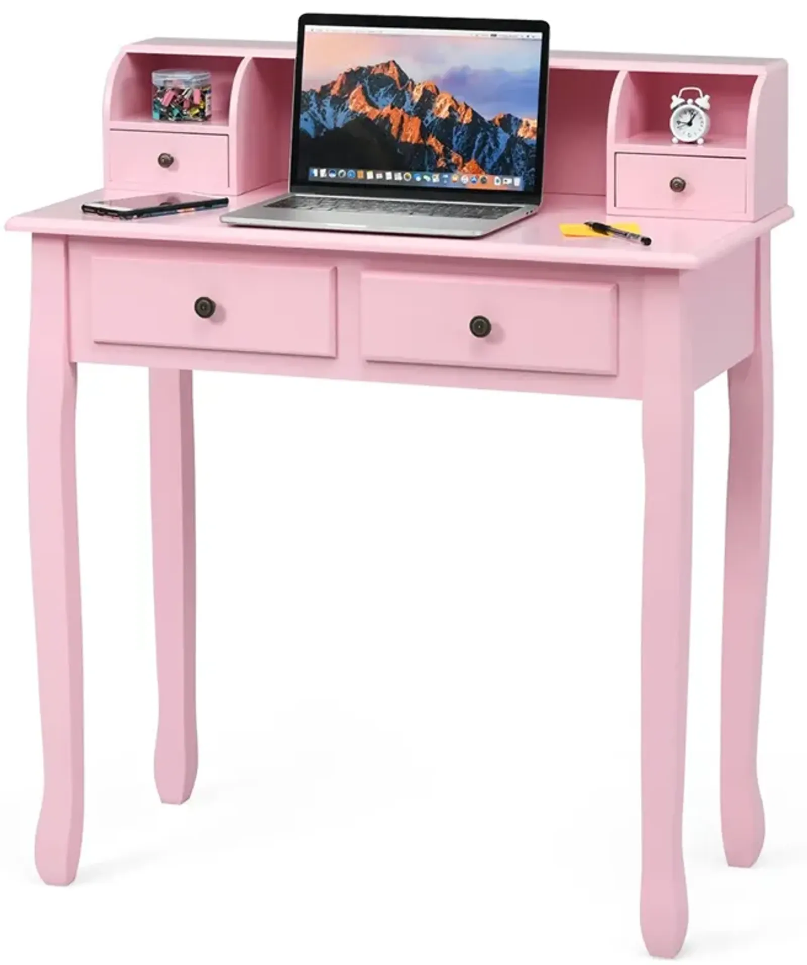 Removable Floating Organizer 2-Tier Mission Home Computer Vanity Desk