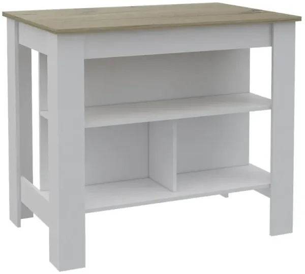 Delos Kitchen Island White - Pine