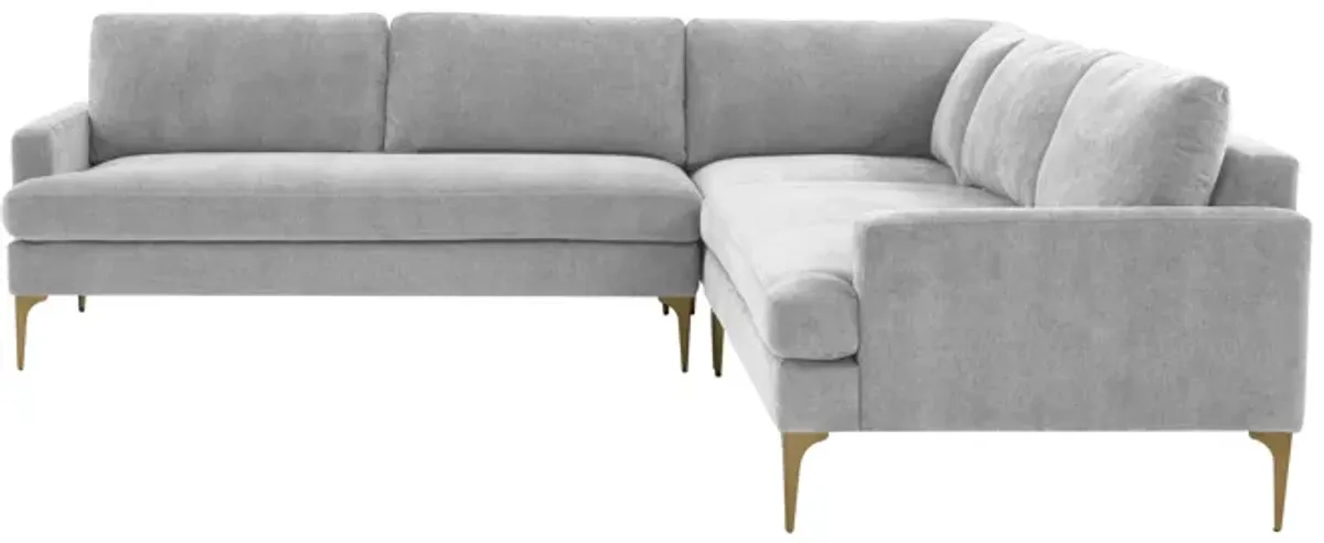 Serena Cream Velvet L-Sectional