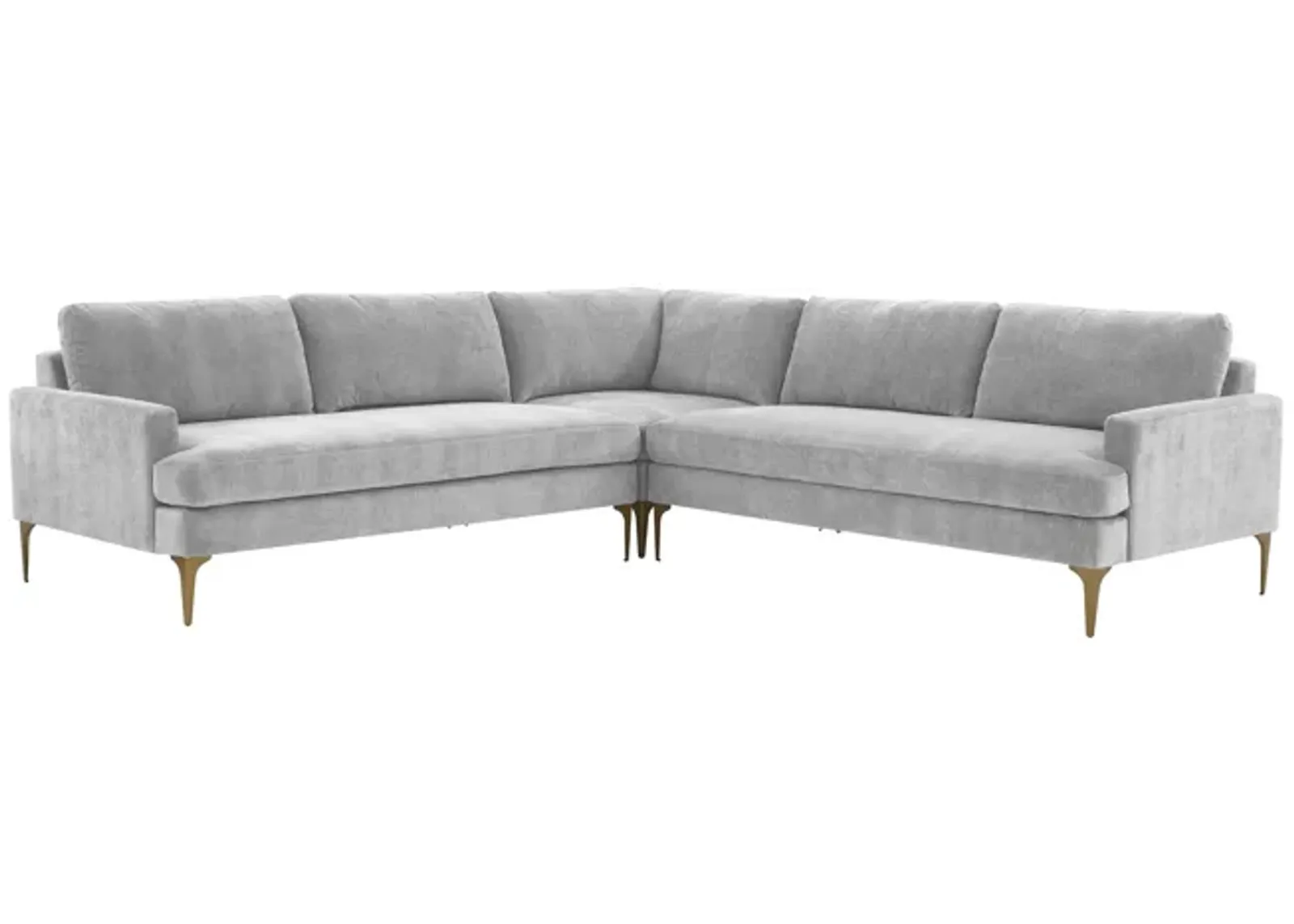 Serena Cream Velvet L-Sectional