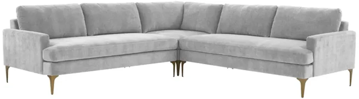 Serena Cream Velvet L-Sectional