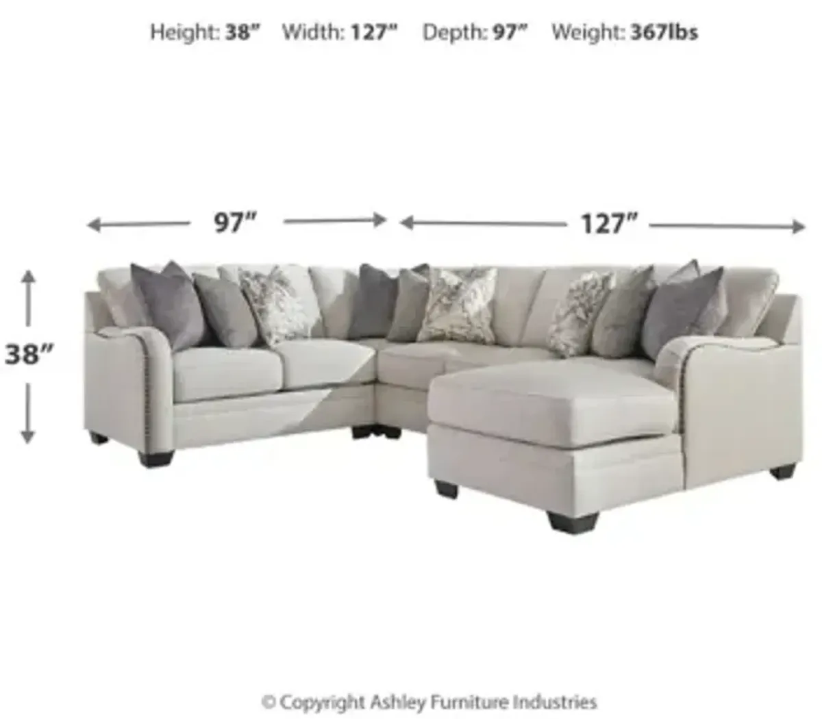 Dellara 4-Piece Sectional with Chaise