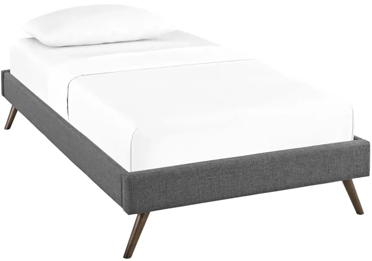 Modway - Loryn Twin Fabric Bed Frame with Round Splayed Legs