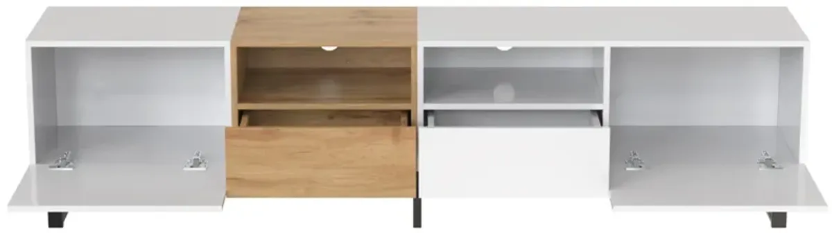 Merax Modern TV Stand with 2 Storage Cabinets