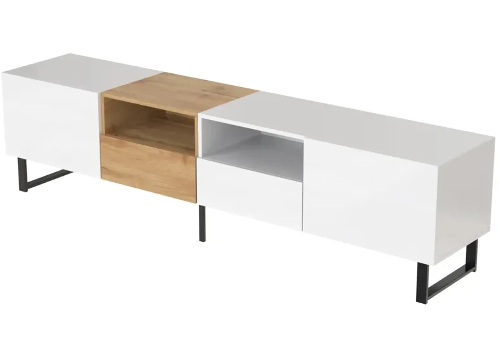 Merax Modern TV Stand with 2 Storage Cabinets