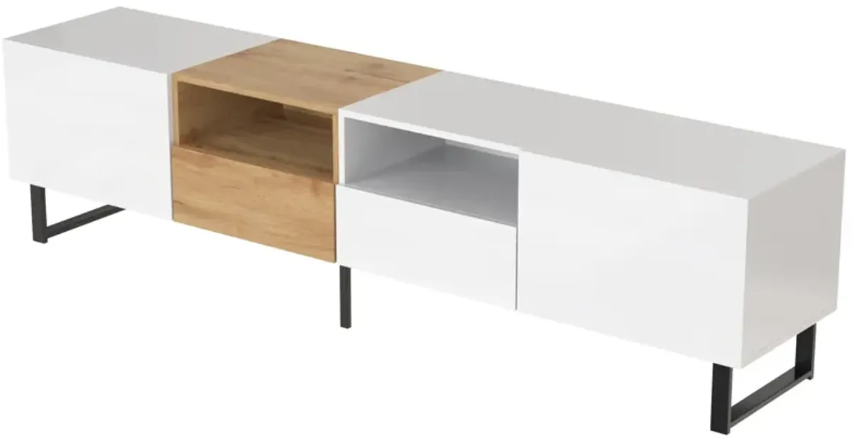 Merax Modern TV Stand with 2 Storage Cabinets