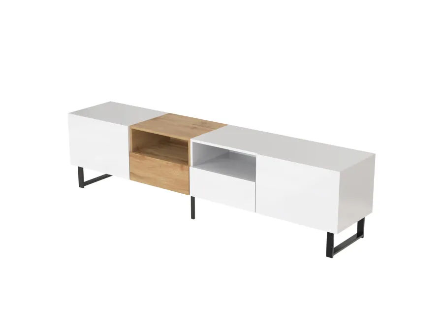 Merax Modern TV Stand with 2 Storage Cabinets