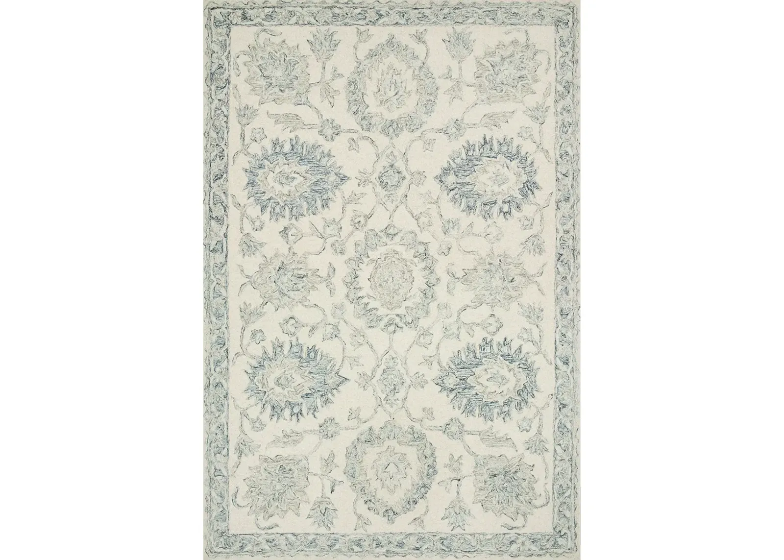 Norabel NOR04 Ivory/Blue 7'9" x 9'9" Rug