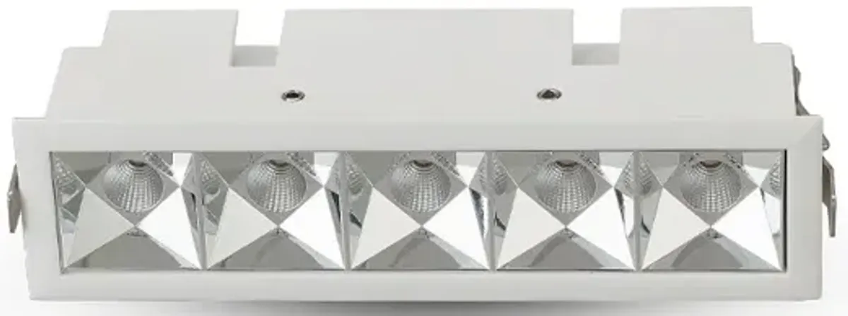 VONN Lighting 5 Lights LED Fixed Recessed Downlight, Stock Item Beam Angle 34, White