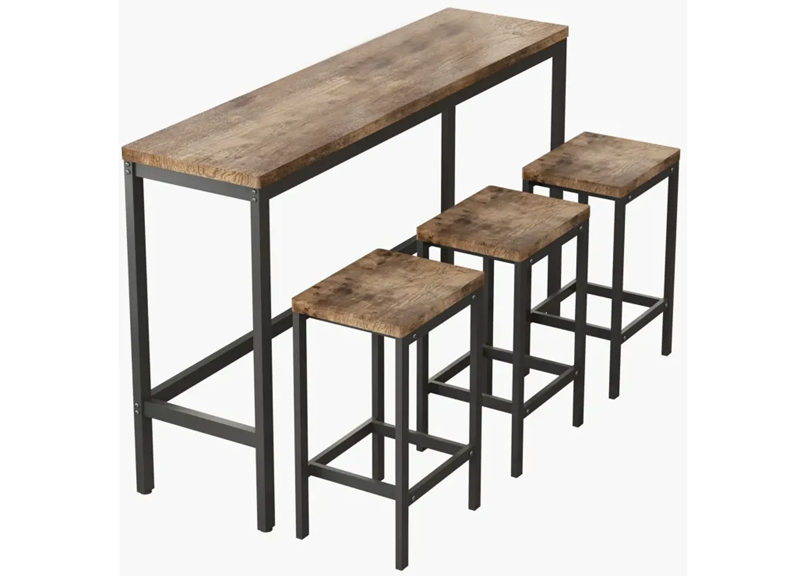 Modern Design Dining Table Set with 3 Stools