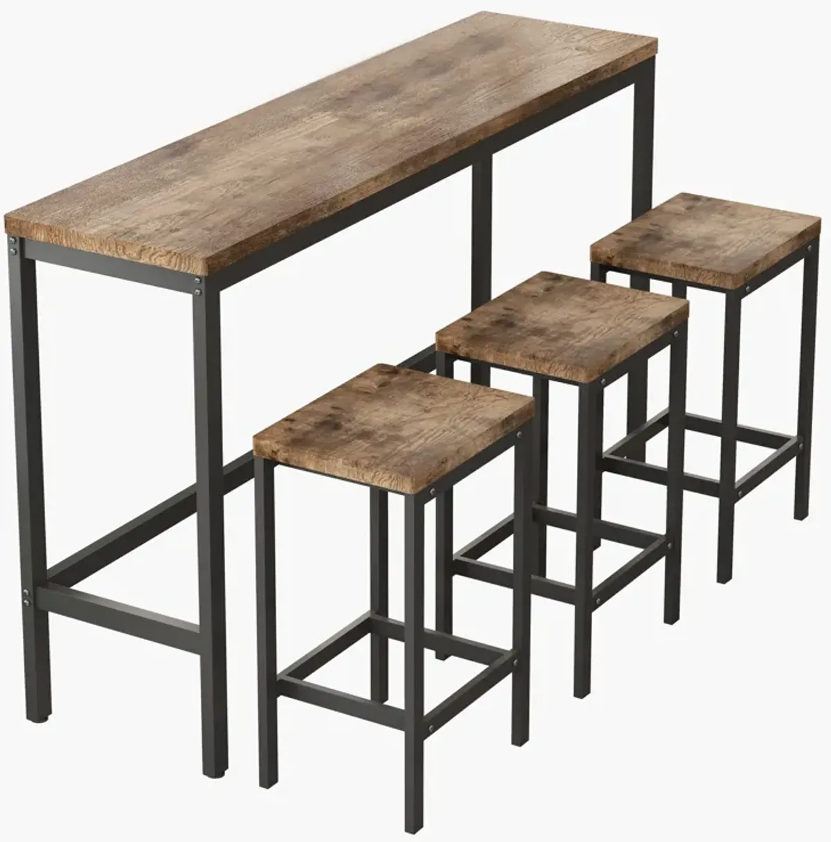 Modern Design Dining Table Set with 3 Stools