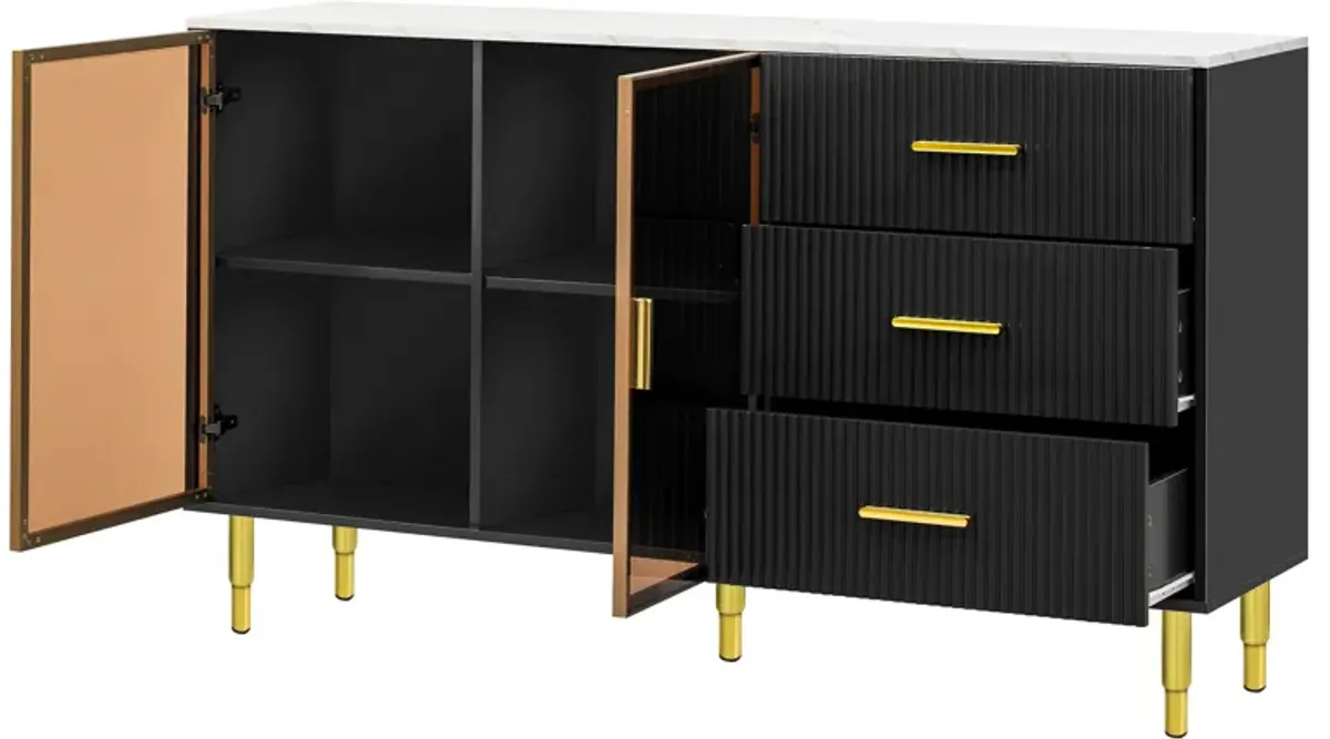 Merax Modern Sideboard MDF Buffet Storage Cabinet