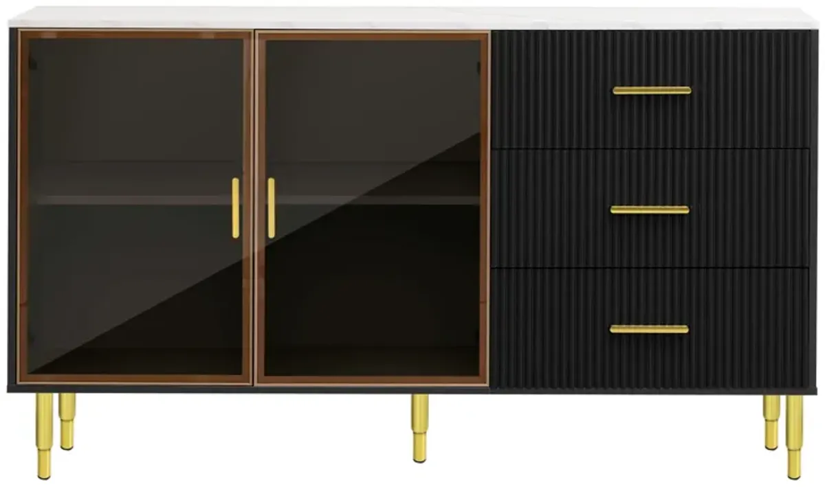 Merax Modern Sideboard MDF Buffet Storage Cabinet