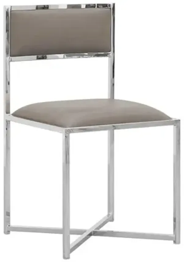 Modus Furniture Amalfi X-Base Chair in Taupe, set of 2