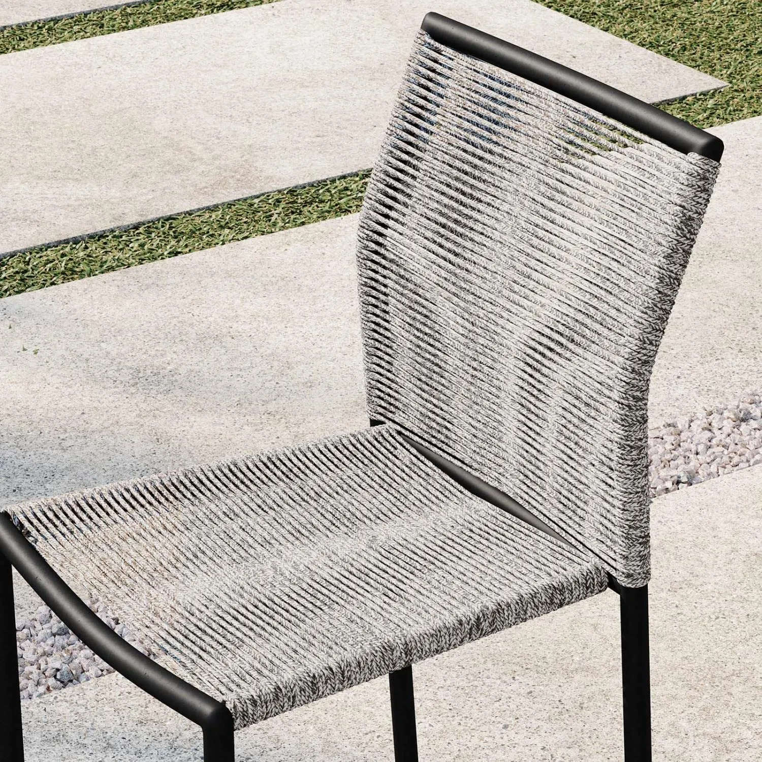 Modway Serenity Aluminum Outdoor Patio Chairs in Light Gray (Set of 2)