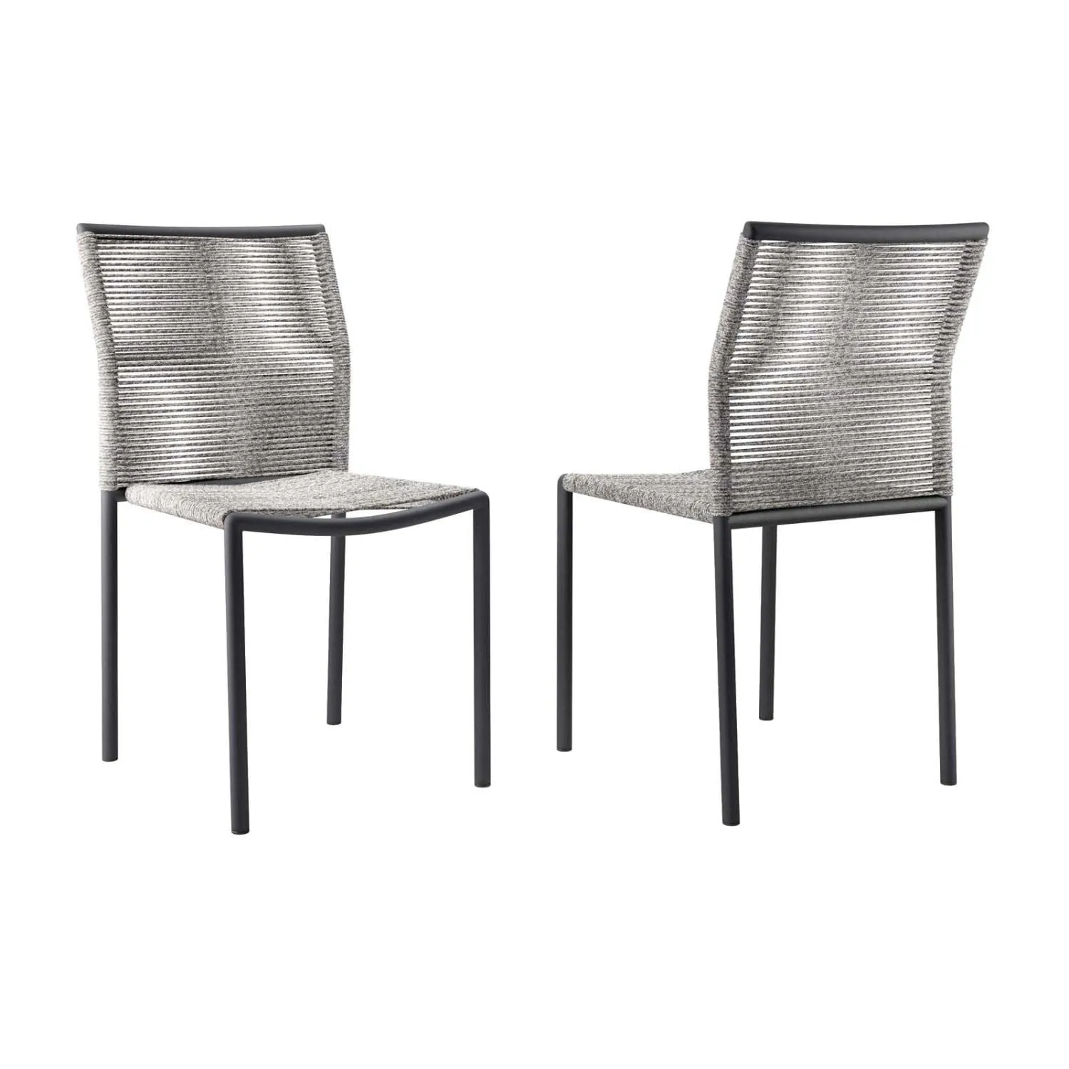 Modway Serenity Aluminum Outdoor Patio Chairs in Light Gray (Set of 2)