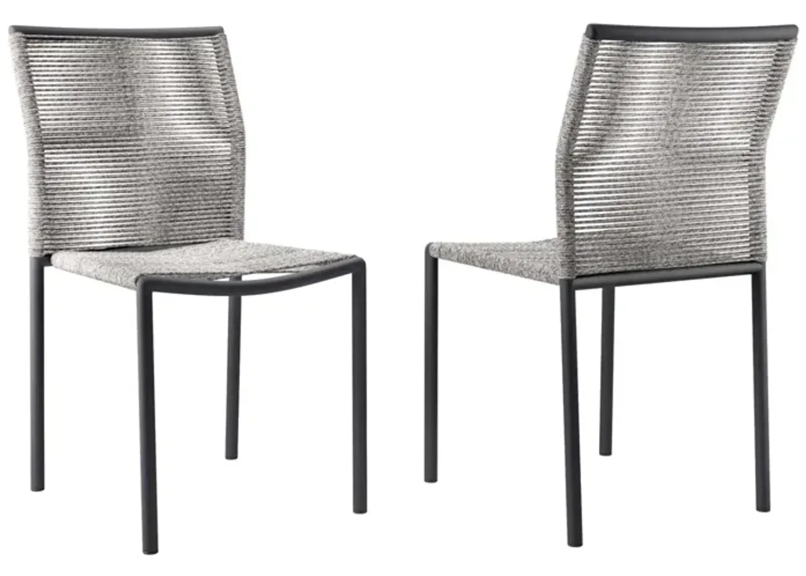 Modway Serenity Aluminum Outdoor Patio Chairs in Light Gray (Set of 2)