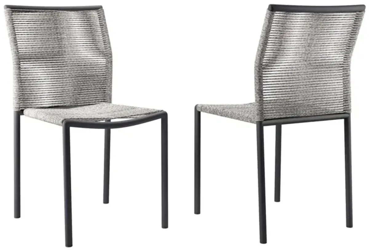 Modway Serenity Aluminum Outdoor Patio Chairs in Light Gray (Set of 2)