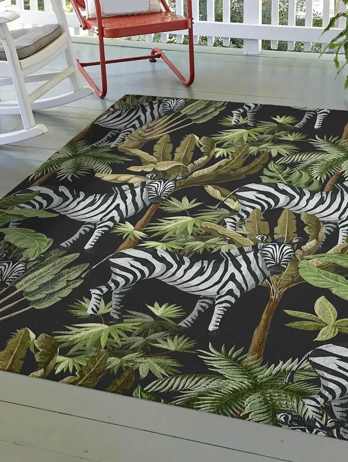 Tropics TC13 Black 9' x 12' Rug