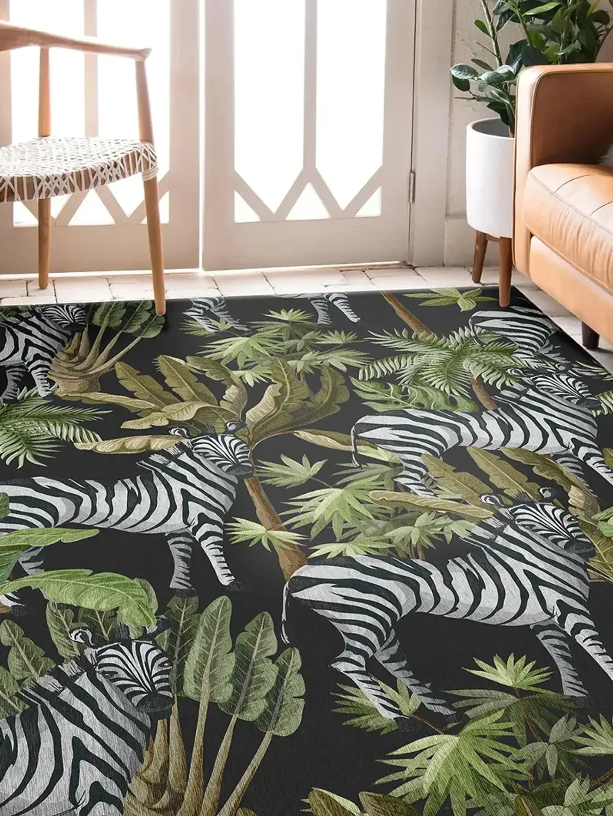 Tropics TC13 Black 9' x 12' Rug