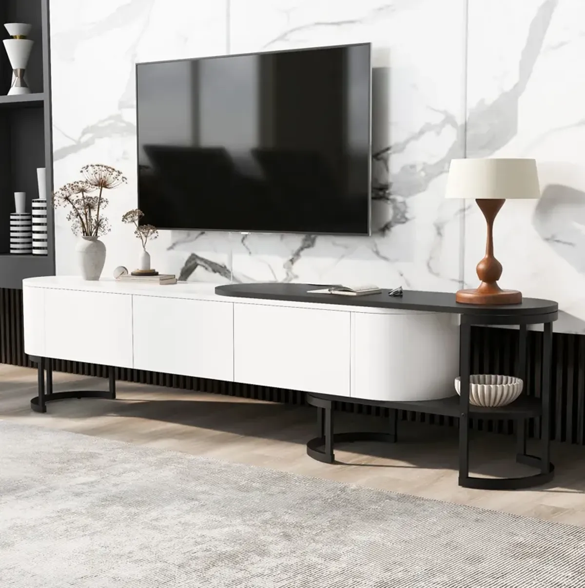 Merax Modern Extendable TV Stand Media Console