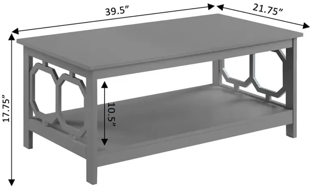 Convience Concept, Inc. Omega Coffee Table with Shelf