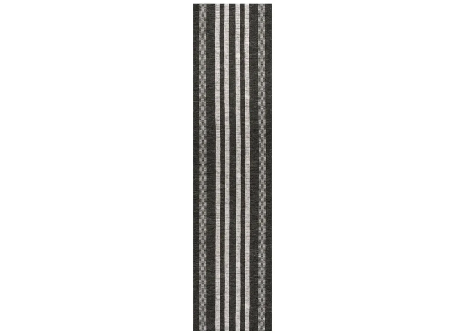 Vichy Geometric Striped Machine Washable Area Rug