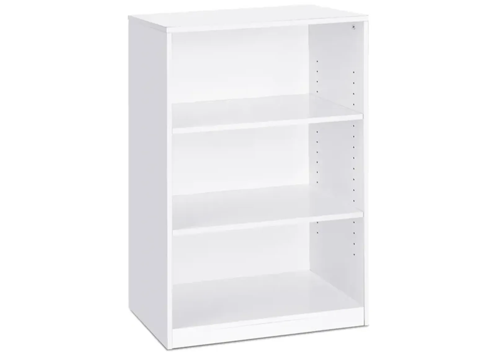 JAYA Simple Home 3-Shelf Bookcase, White