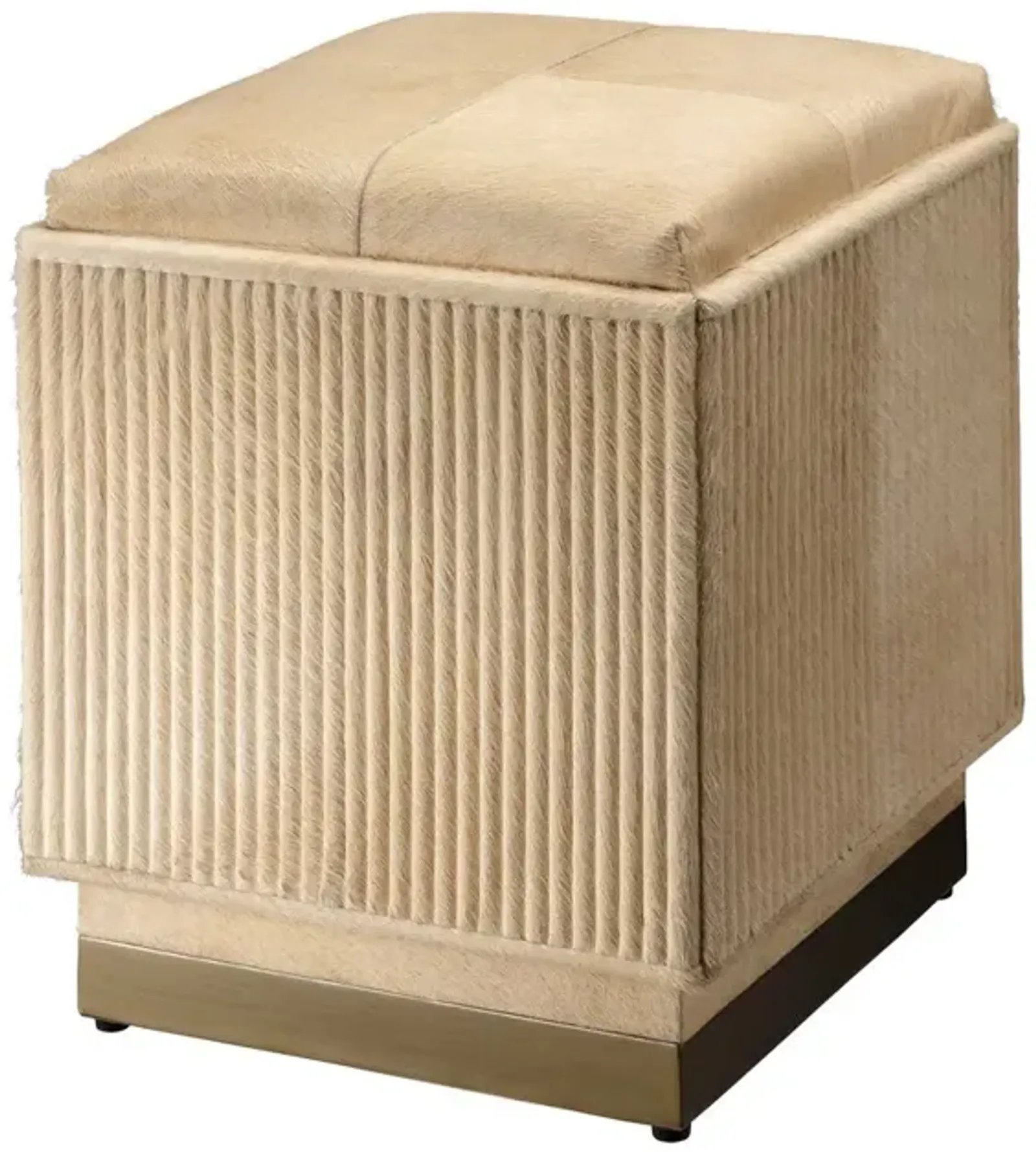 Easton Ottoman, Tan Hide