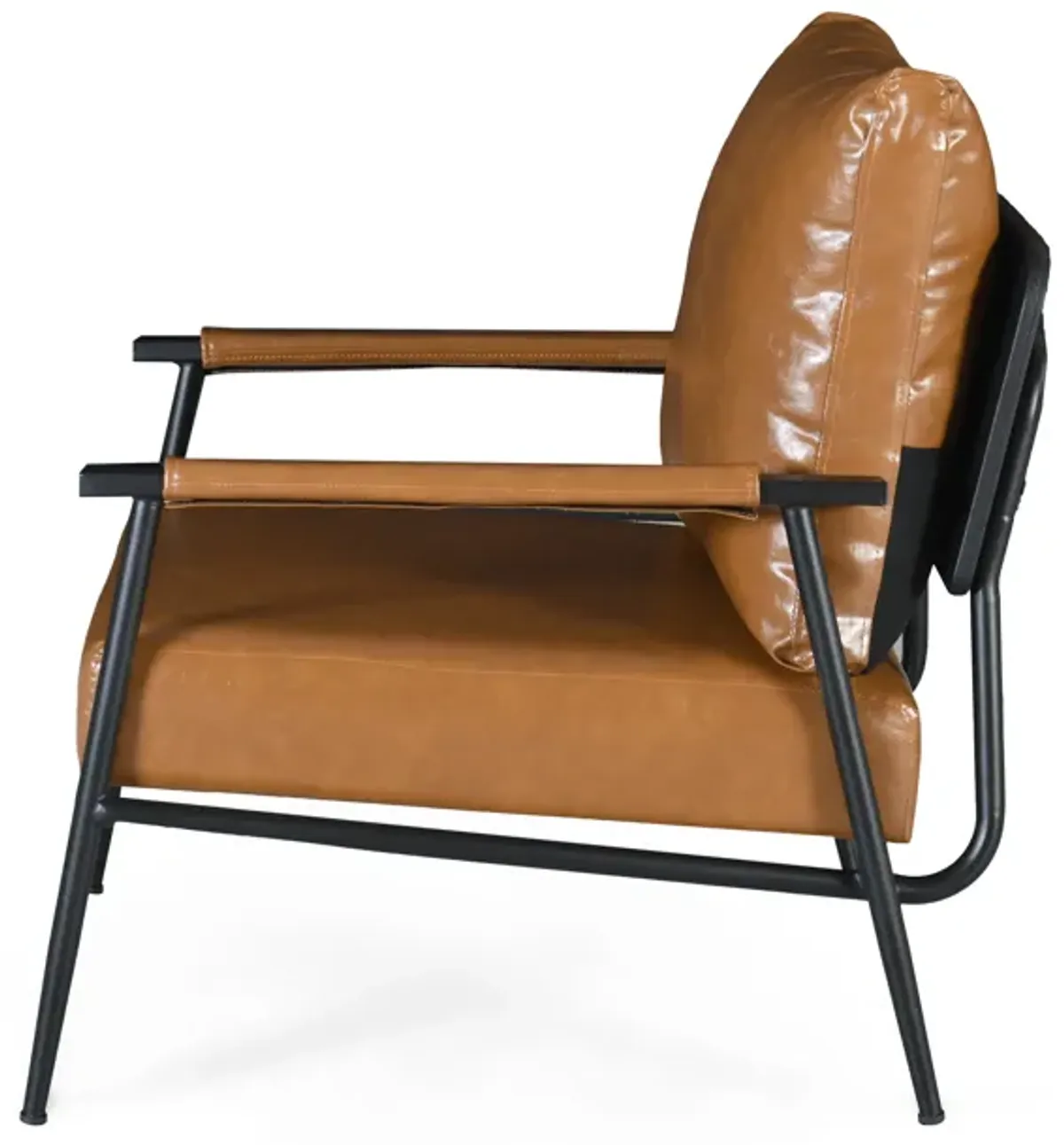 Merax Mid-Century Modern Faux Leather Accent Chair