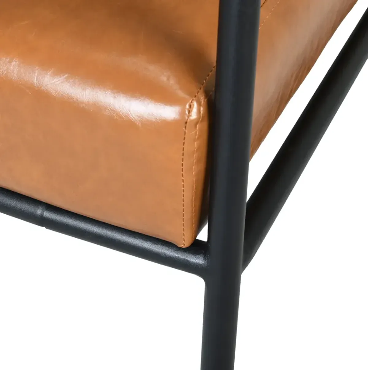 Merax Mid-Century Modern Faux Leather Accent Chair