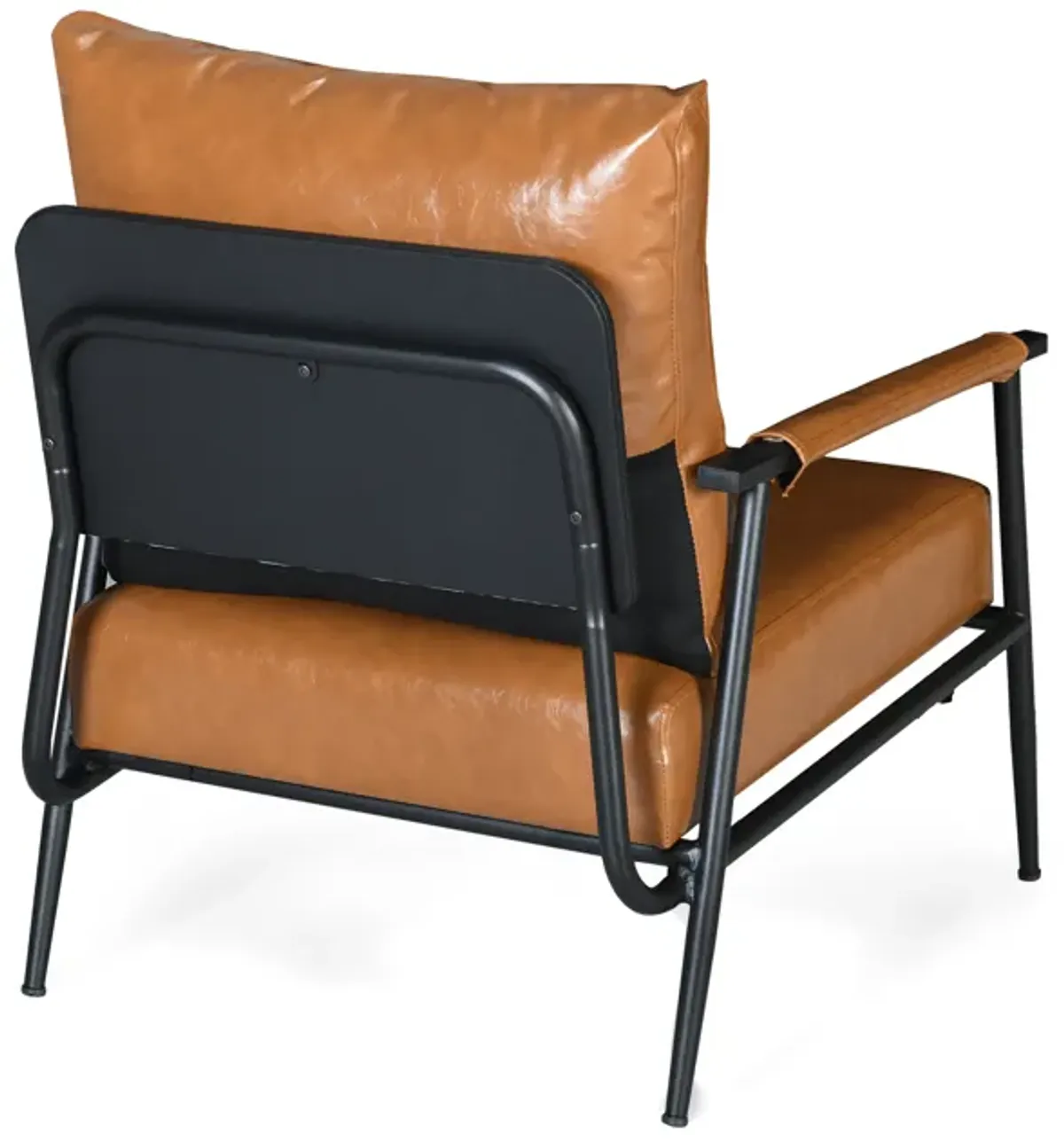 Merax Mid-Century Modern Faux Leather Accent Chair