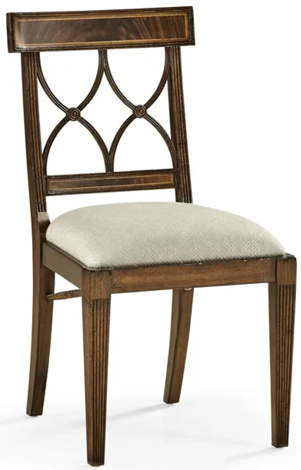 Mahogany Curved Back Side Chair