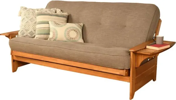 Phoenix Frame-Butternut Finish-Linen Stone Mattress