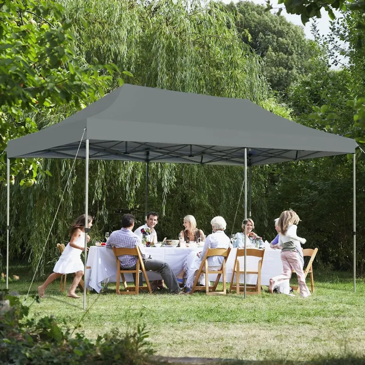 Adjustable Folding Heavy-Duty Sun Shelter with Carrying Bag for Outdoor Events and Beach Days