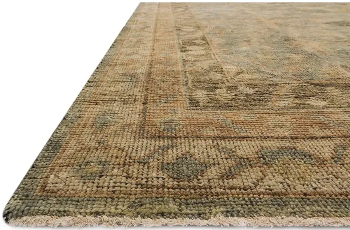 Heirloom HQ04 Aqua/Terracotta 10' x 14' Rug