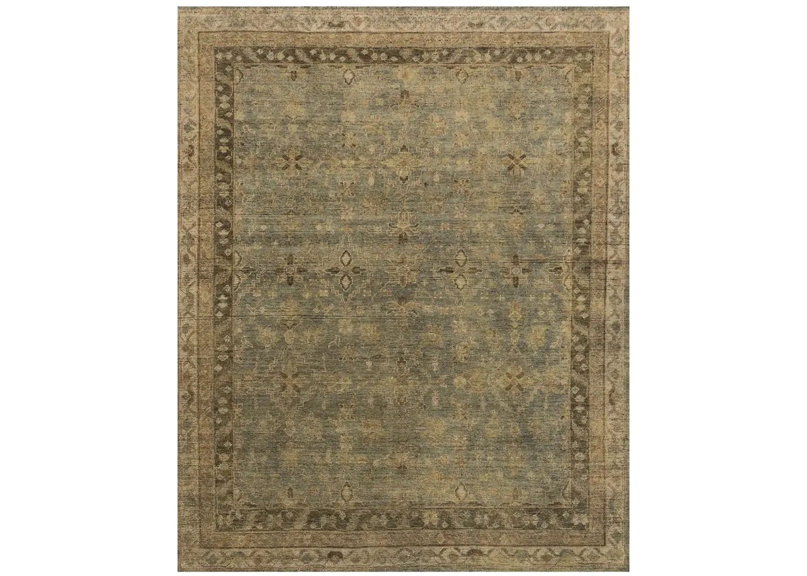 Heirloom HQ04 Aqua/Terracotta 10' x 14' Rug