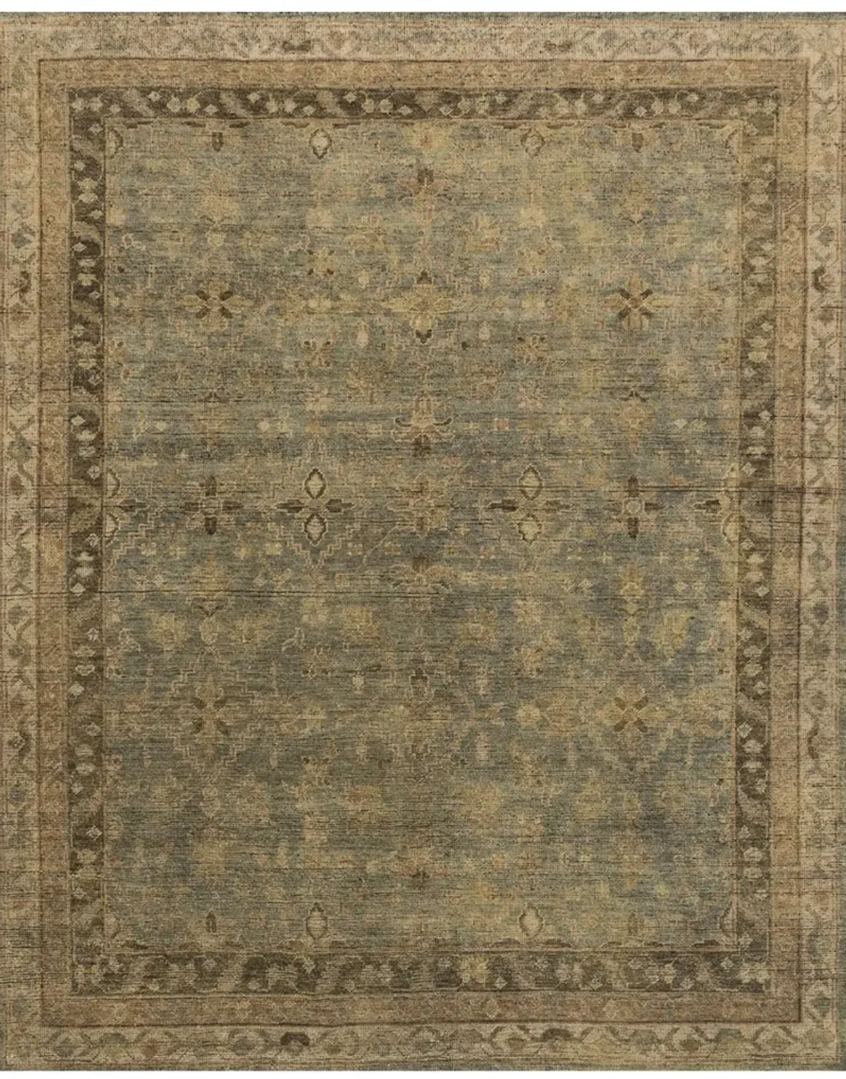 Heirloom HQ04 Aqua/Terracotta 10' x 14' Rug