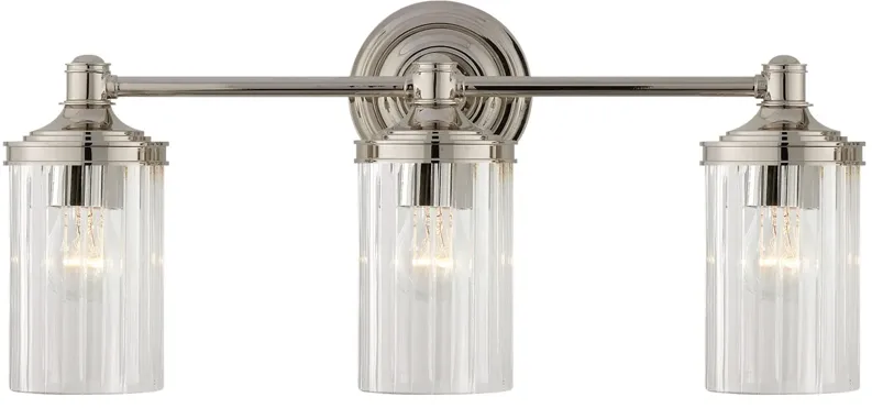 Ava Triple Sconce in Polished Nickel