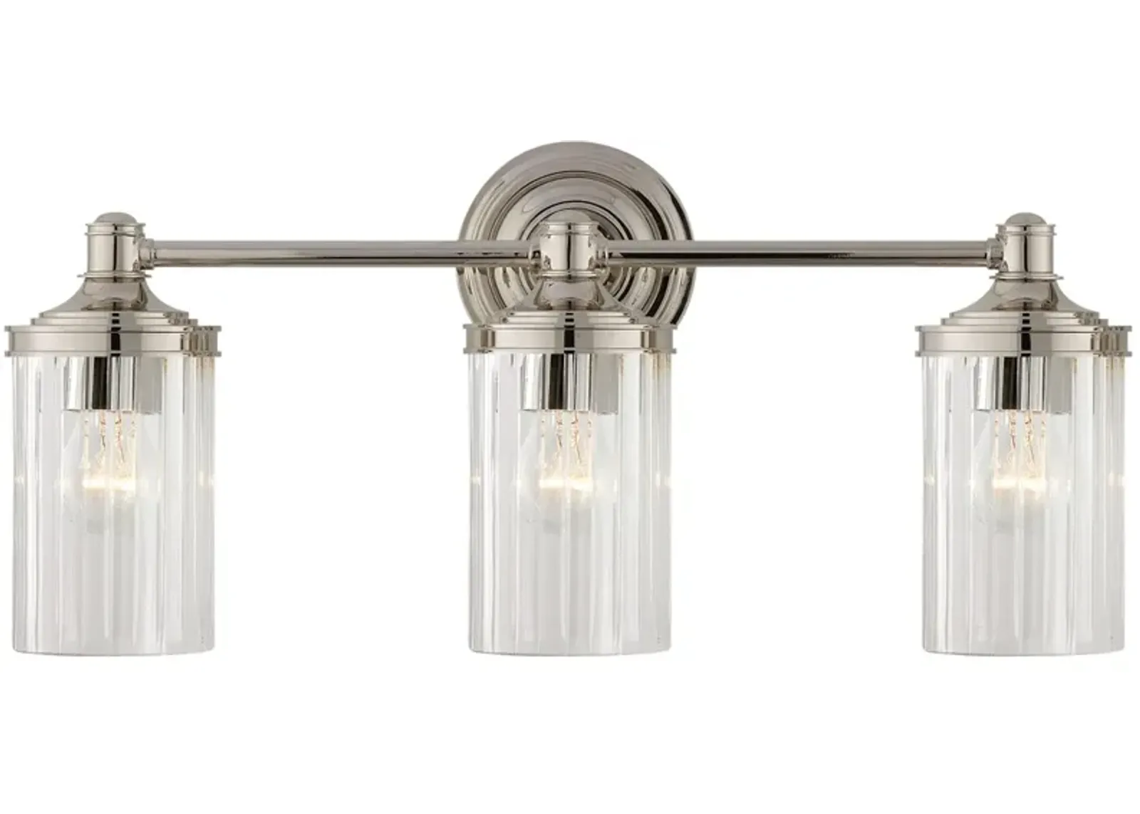 Ava Triple Sconce in Polished Nickel