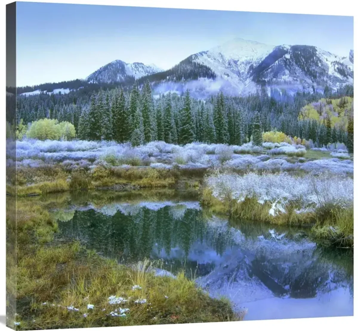 Pond and Avery Peak, San Juan Mountains, Colorado-Canvas Art-30x28.2