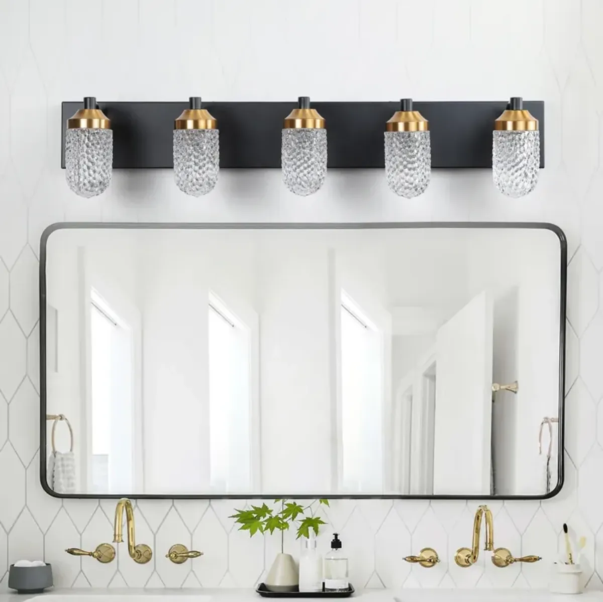 Vanity Lights With 5 LED Bulbs For Bathroom Lighting