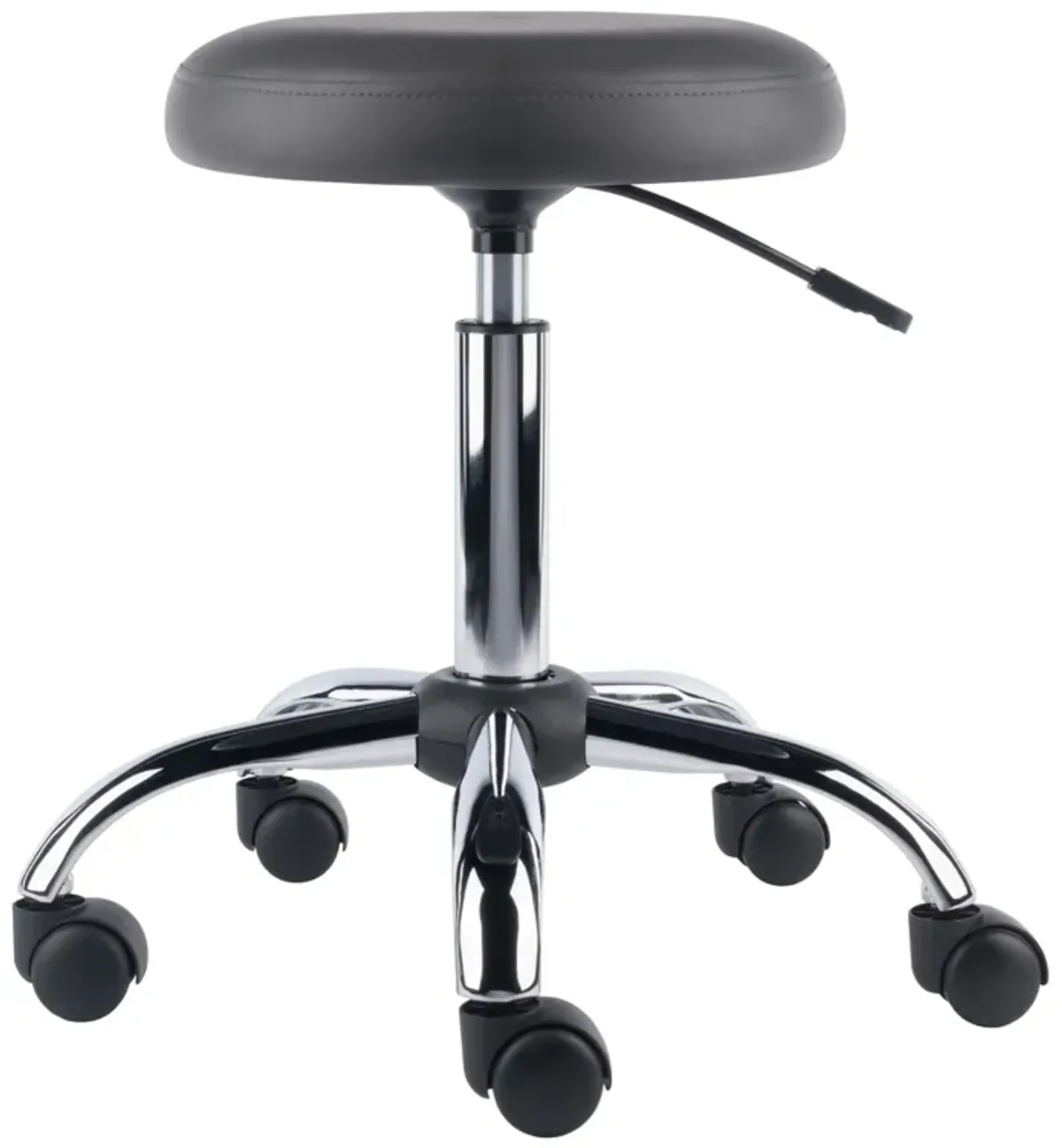 Winsome Wood Clyde Adjustable Cushion Seat Swivel Stool - Charcoal and Chrome