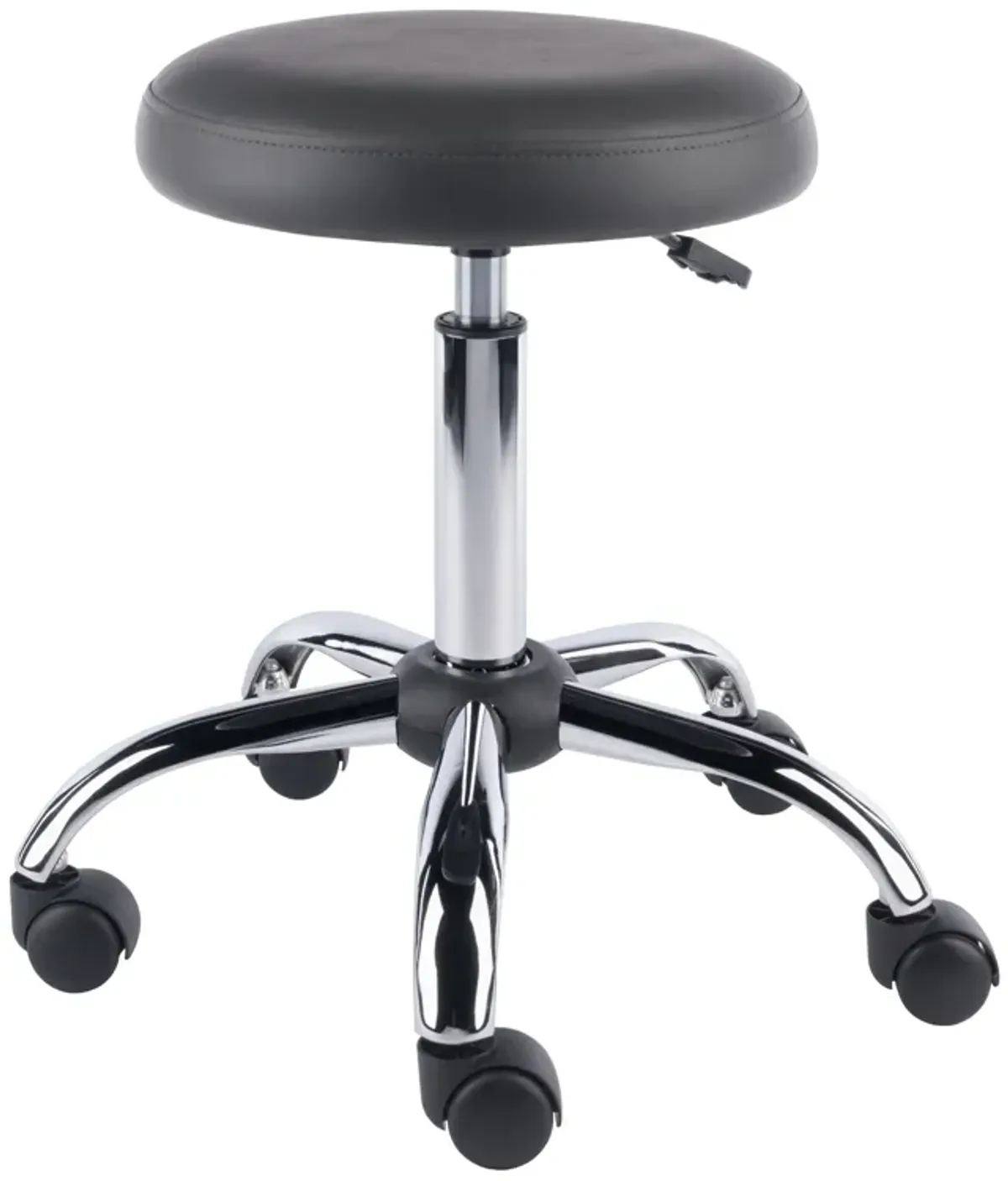 Winsome Wood Clyde Adjustable Cushion Seat Swivel Stool - Charcoal and Chrome