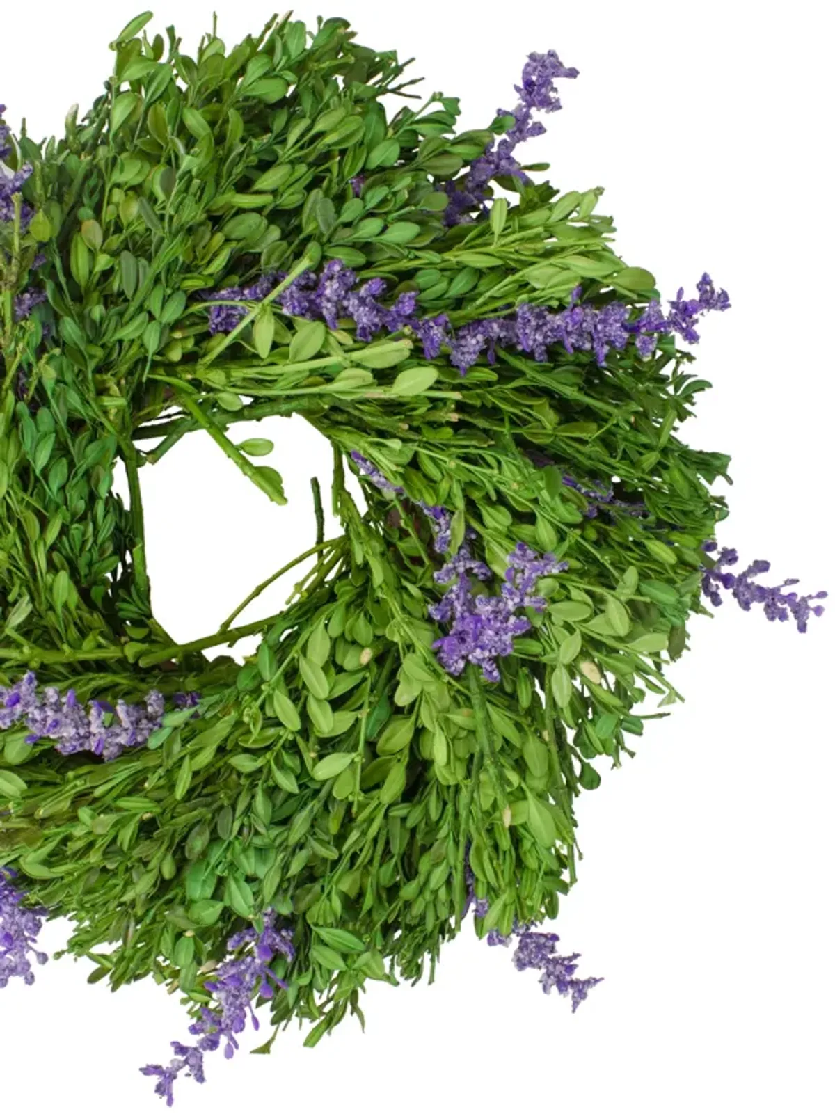 Purple Lavender and Green Foliage Artificial Spring Wreath  11-Inch