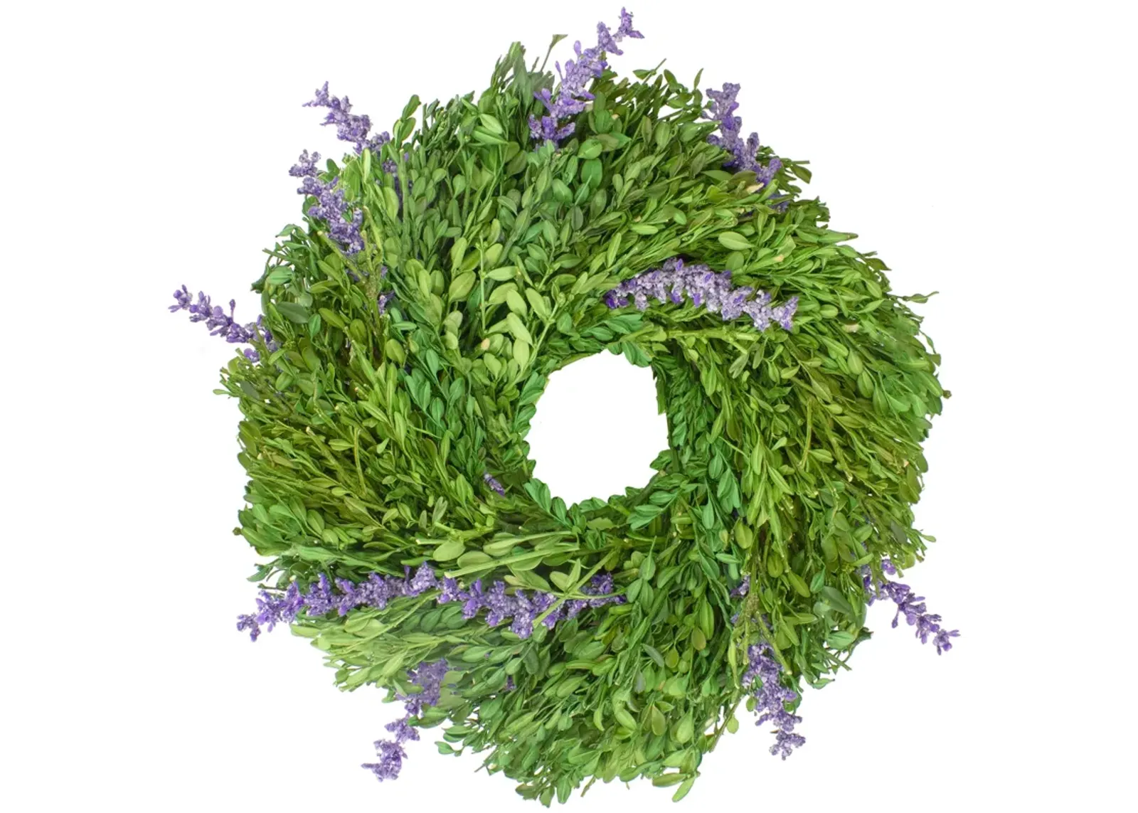 Purple Lavender and Green Foliage Artificial Spring Wreath  11-Inch