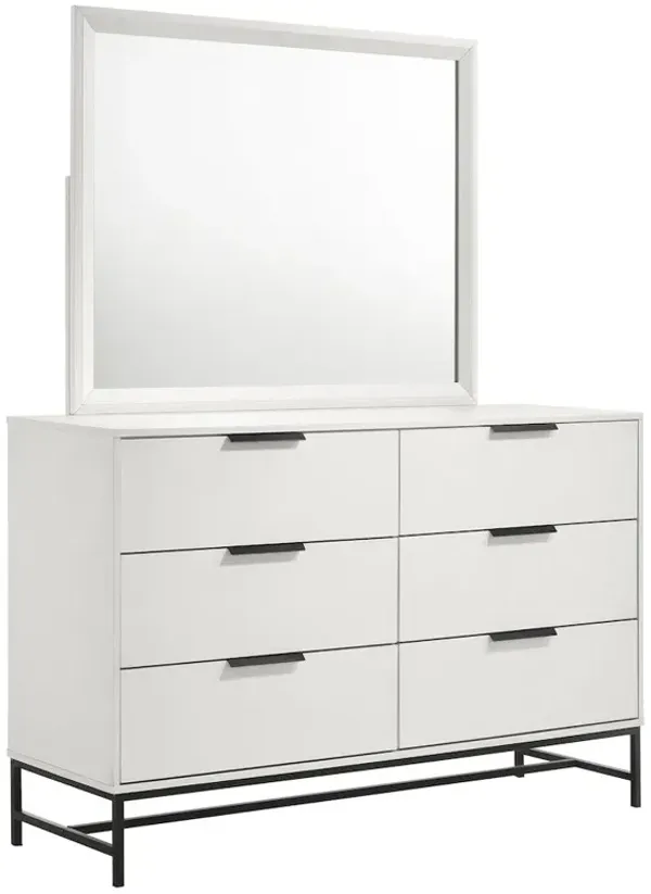Coaster Co. of America Sonora 6-drawer Dresser with Mirror White