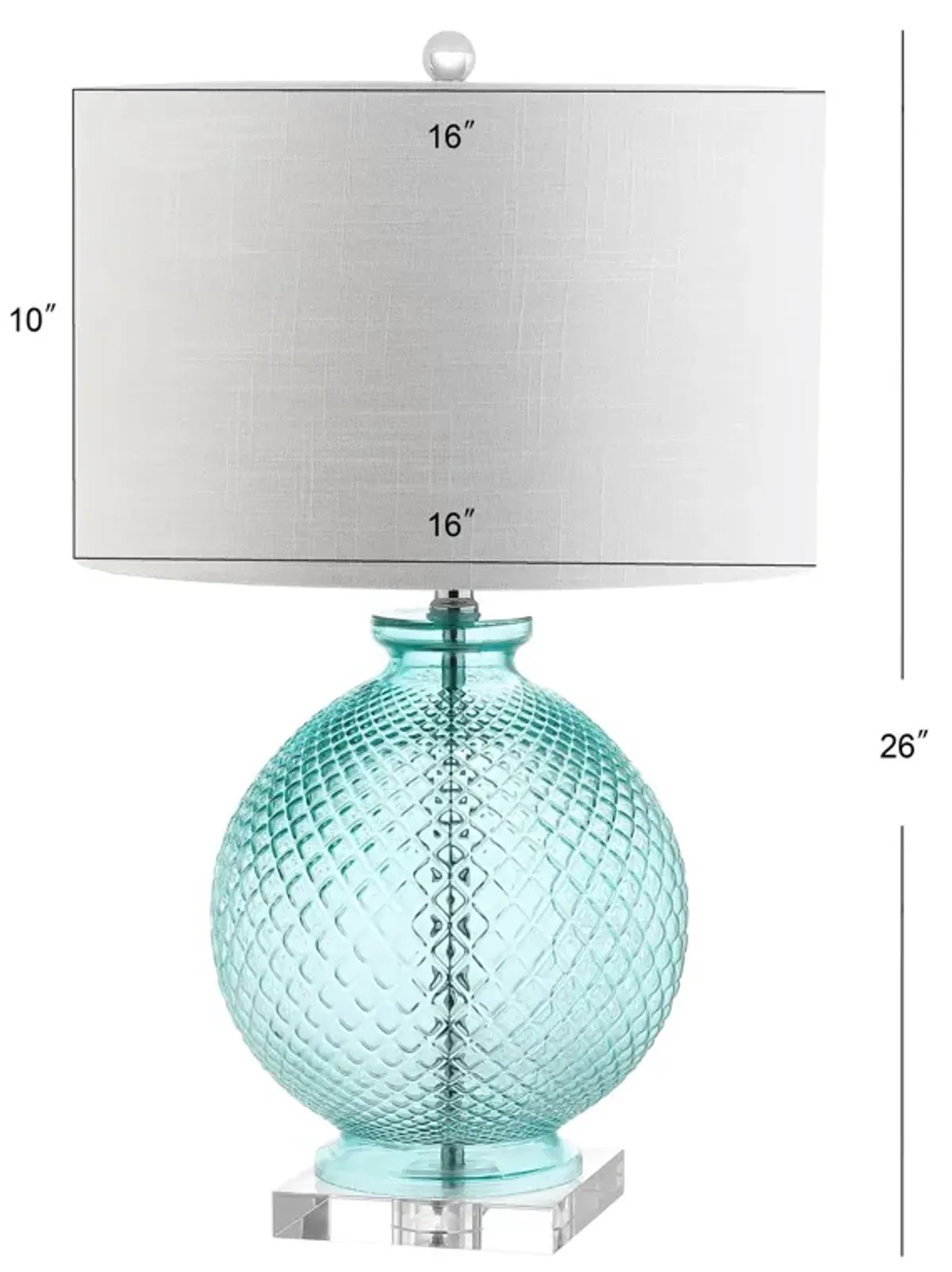 Estelle Glass and Crystal LED Table Lamp