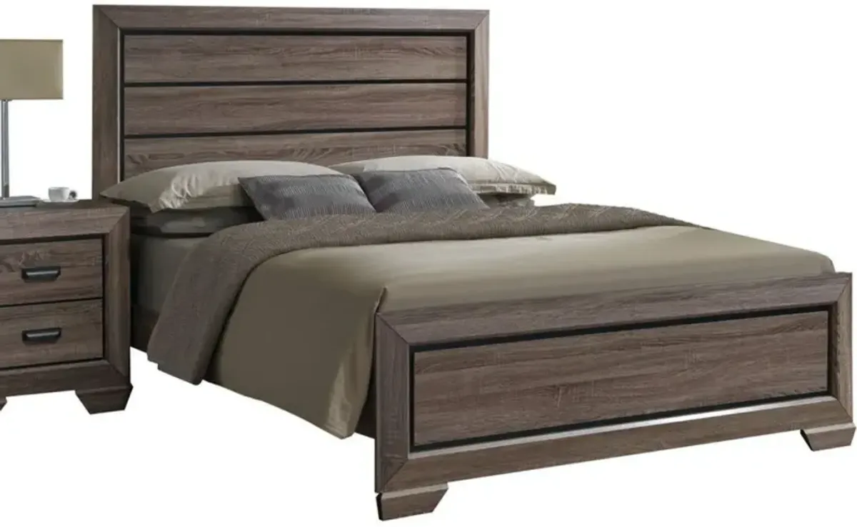 Lyndon Queen Bed In Weathered Finish