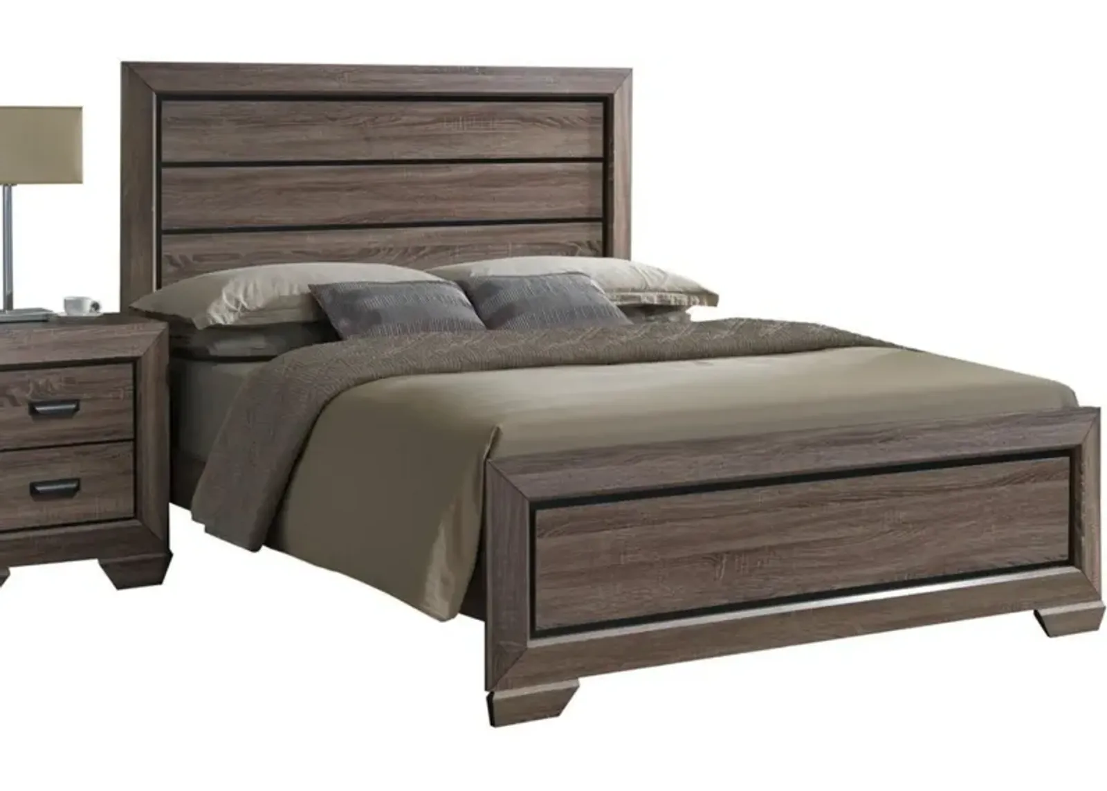 Lyndon Queen Bed In Weathered Finish